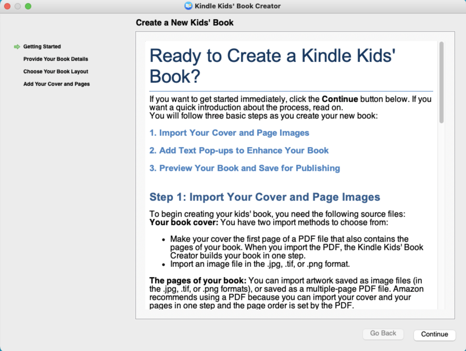 create kindle kids' book